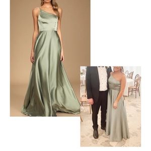 Lulus silk maxi dress worn once
